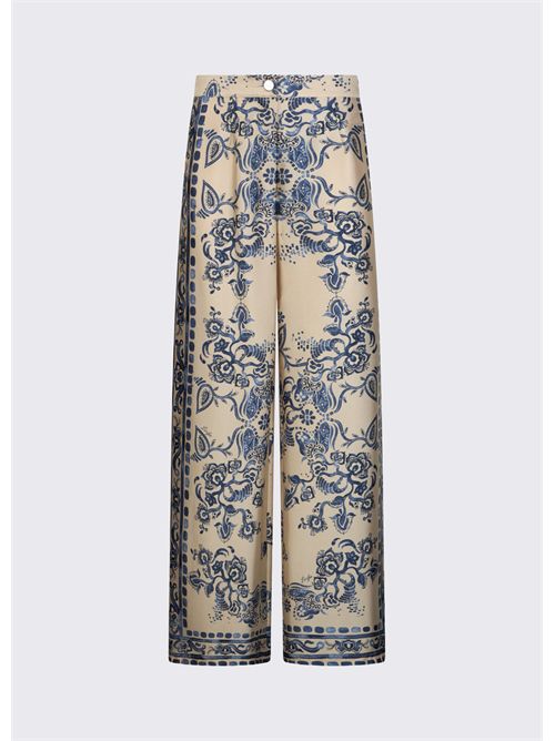Pantaloni con stampa foulard LIU JO | CA6230TS555/P9652